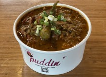 Puddin: chicken and beef sausage gumbo