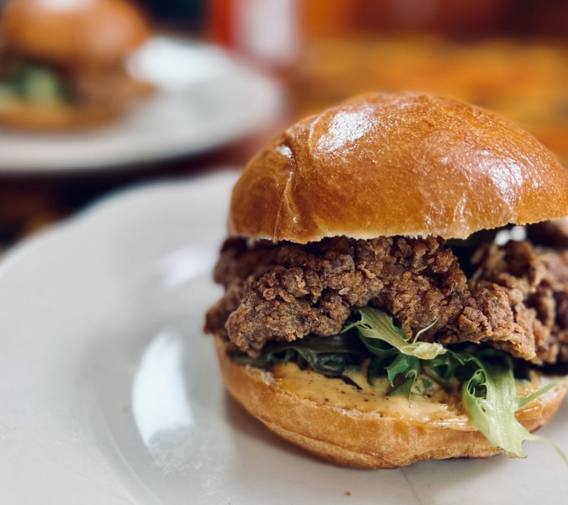 A fried chicken sandwich.